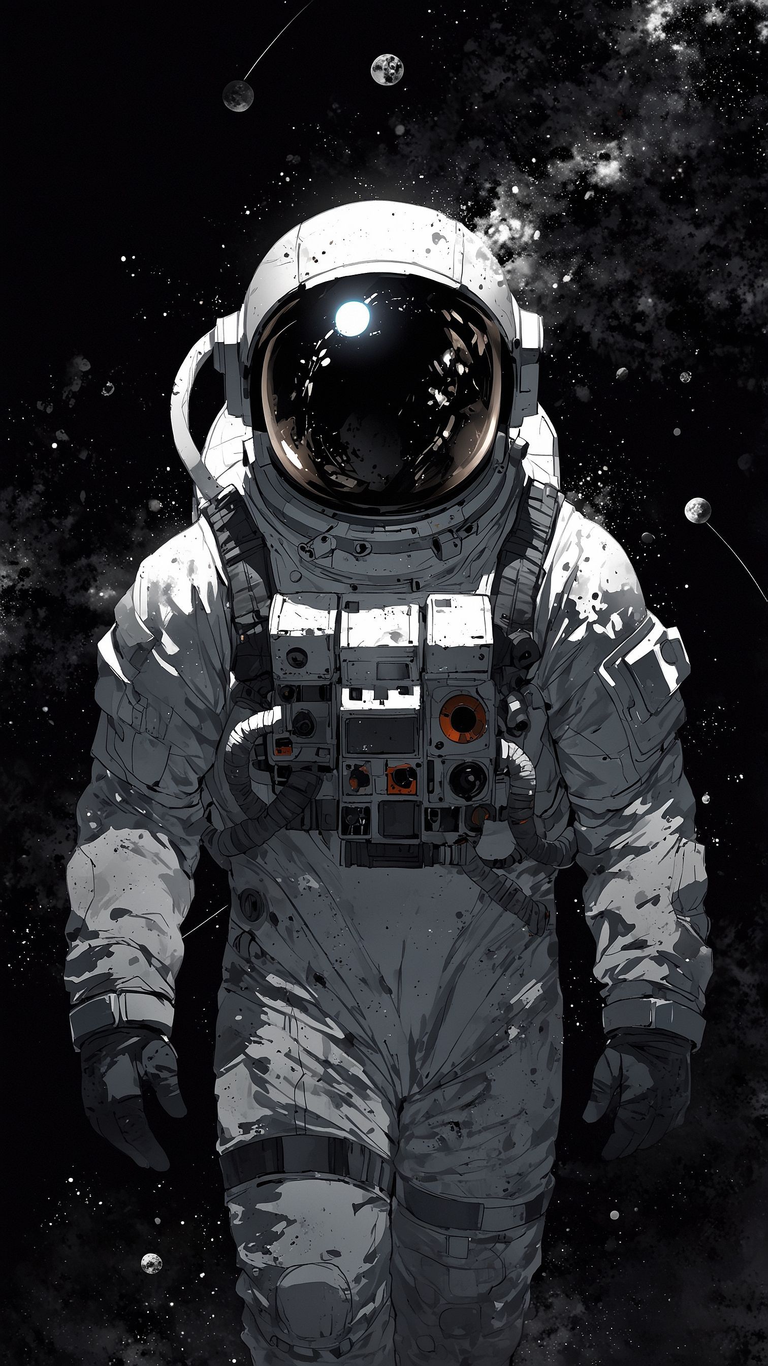 Astronaut in cosmic formation