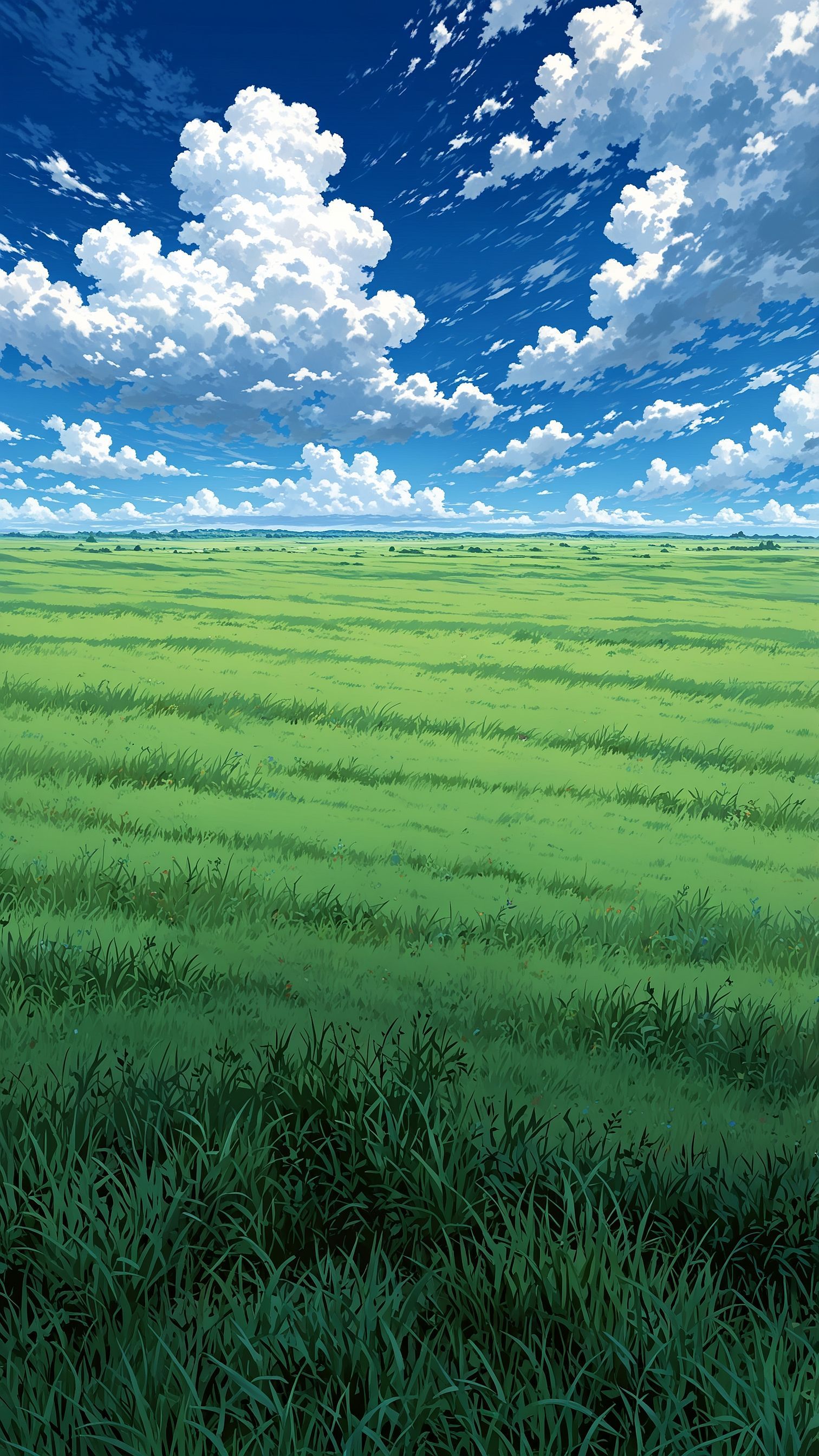 Dirt path through green field